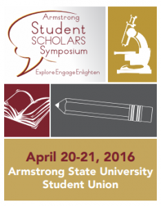 2016 Student Scholars Symposium featuring photos from the Sciences, Education, and Writing.
