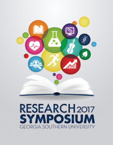 2017 GS Research Symposium Cover Page that include colorful bubbles with logos of various degree paths.